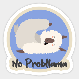 Llama / Yoga Llama / No Probllama / Funny Llama Doing Yoga / Cute Llama / Cute Yoga Design Sticker